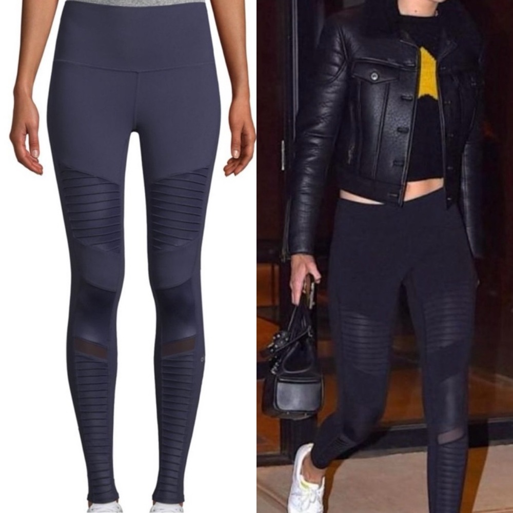 ALO YOGA WOMEN HIGH-WAIST MOTO LEGGING - Size M